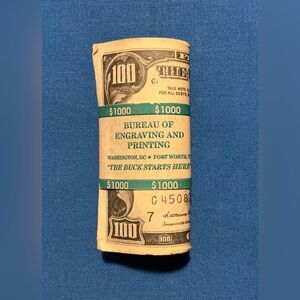 $1000 “Cash” Magnet. US Bureau of Engraving & Printing. “The Buck Starts Here”
